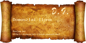 Domoszlai Ilona névjegykártya