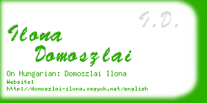 ilona domoszlai business card